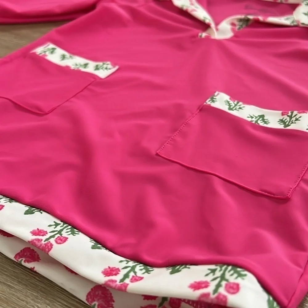 Jessica Simpson toddler girl Pink floral swim cover up dress 2T